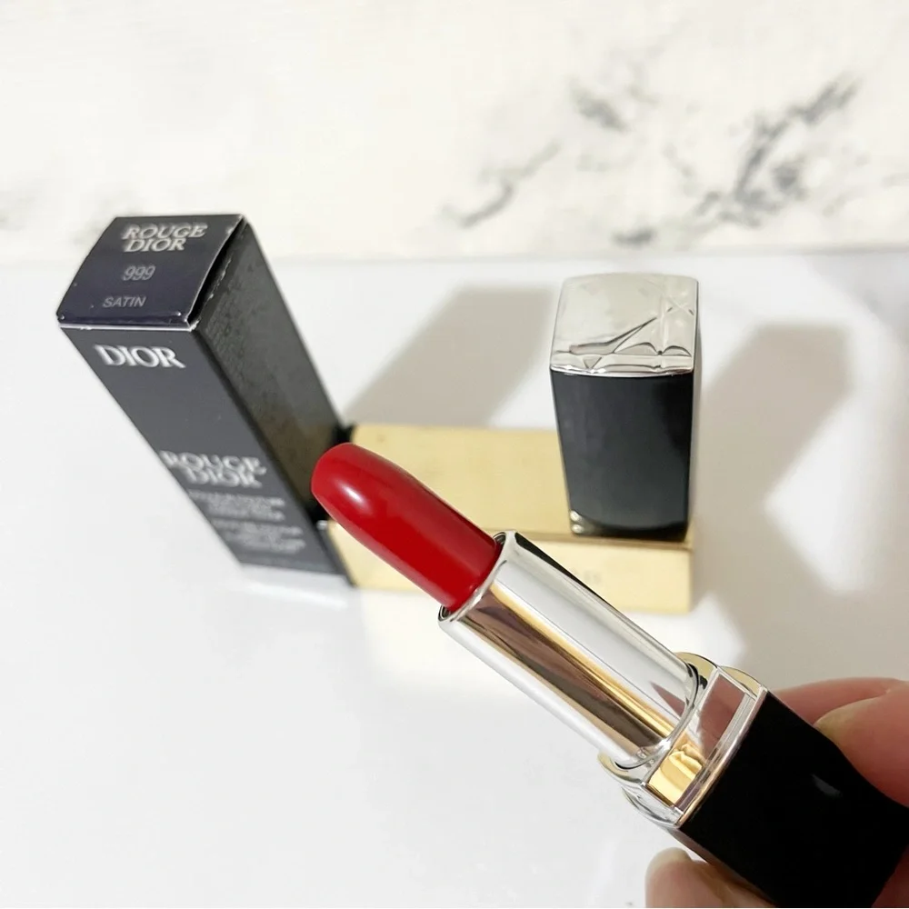 Dior Rouge Lipstick Color 999 Red Satin • Travel Size